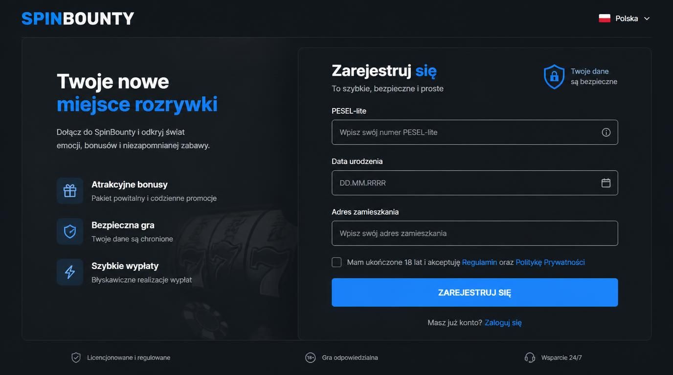 Połączenie formularza rejestracyjnego z zabezpieczeniami i ochroną prywatności dla gracza
